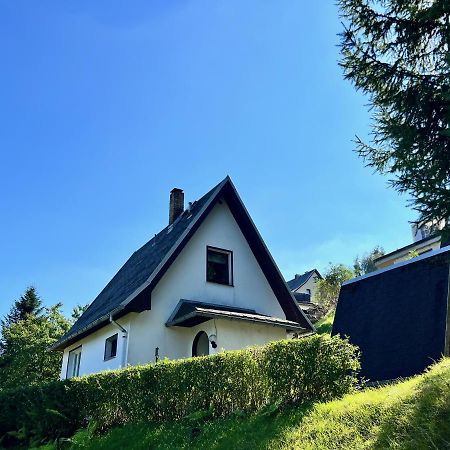 Urige Berghuette Mit Kamin Und Sauna Im Erzgebirge Nahe Schwarzwassertal Pobershau Exteriör bild