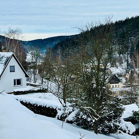Urige Berghuette Mit Kamin Und Sauna Im Erzgebirge Nahe Schwarzwassertal Pobershau Exteriör bild