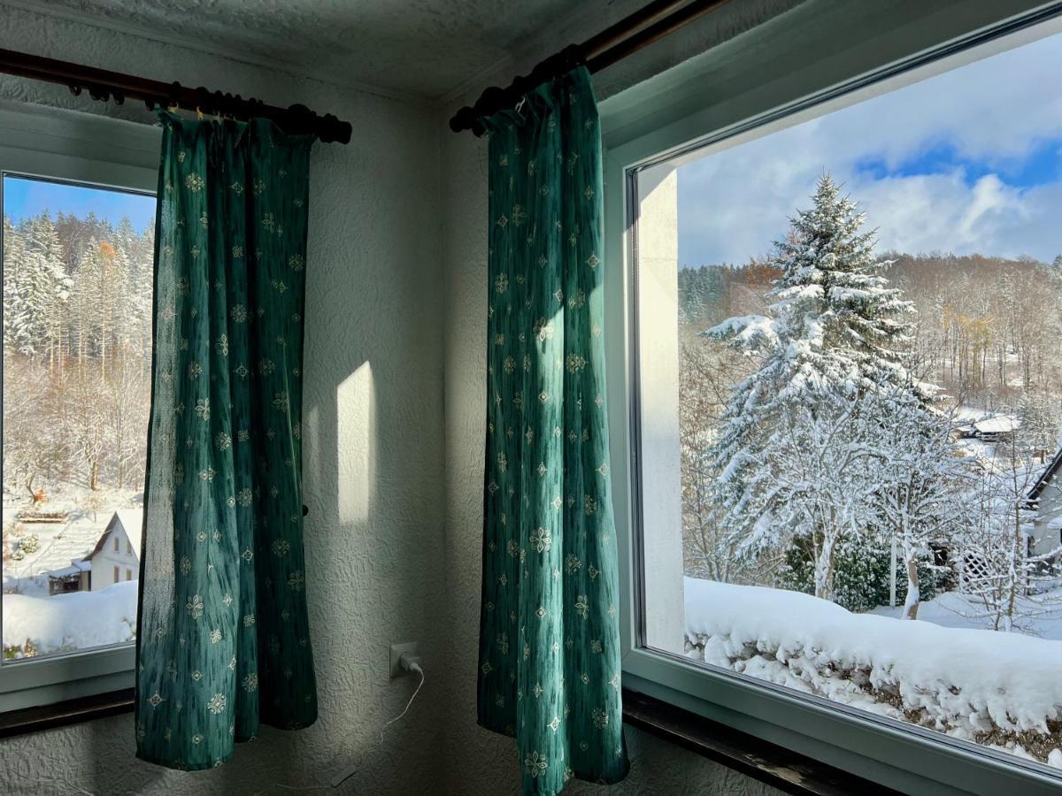 Urige Berghuette Mit Kamin Und Sauna Im Erzgebirge Nahe Schwarzwassertal Pobershau Exteriör bild